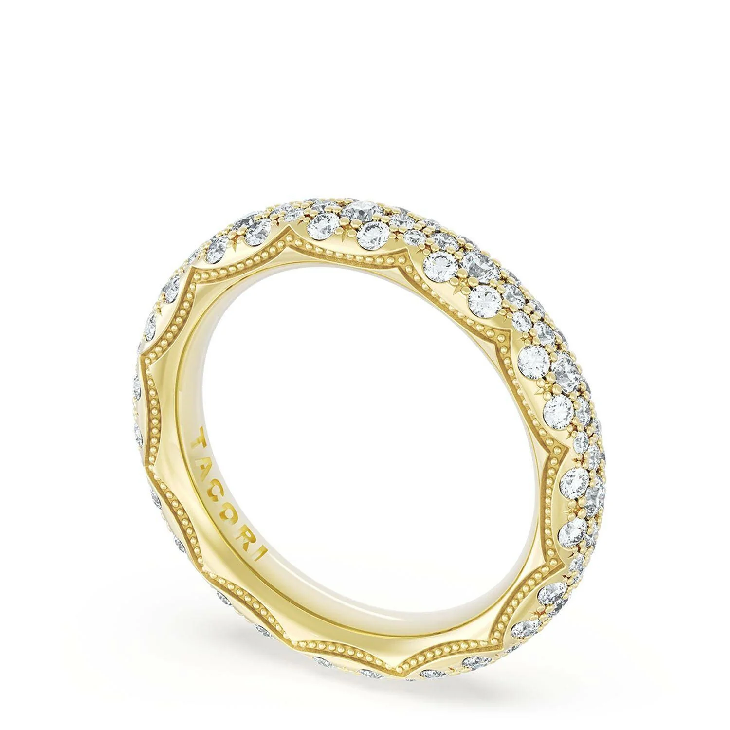 TACORI 18K Founders French Pavé Diamond Wedding Band - Image 2