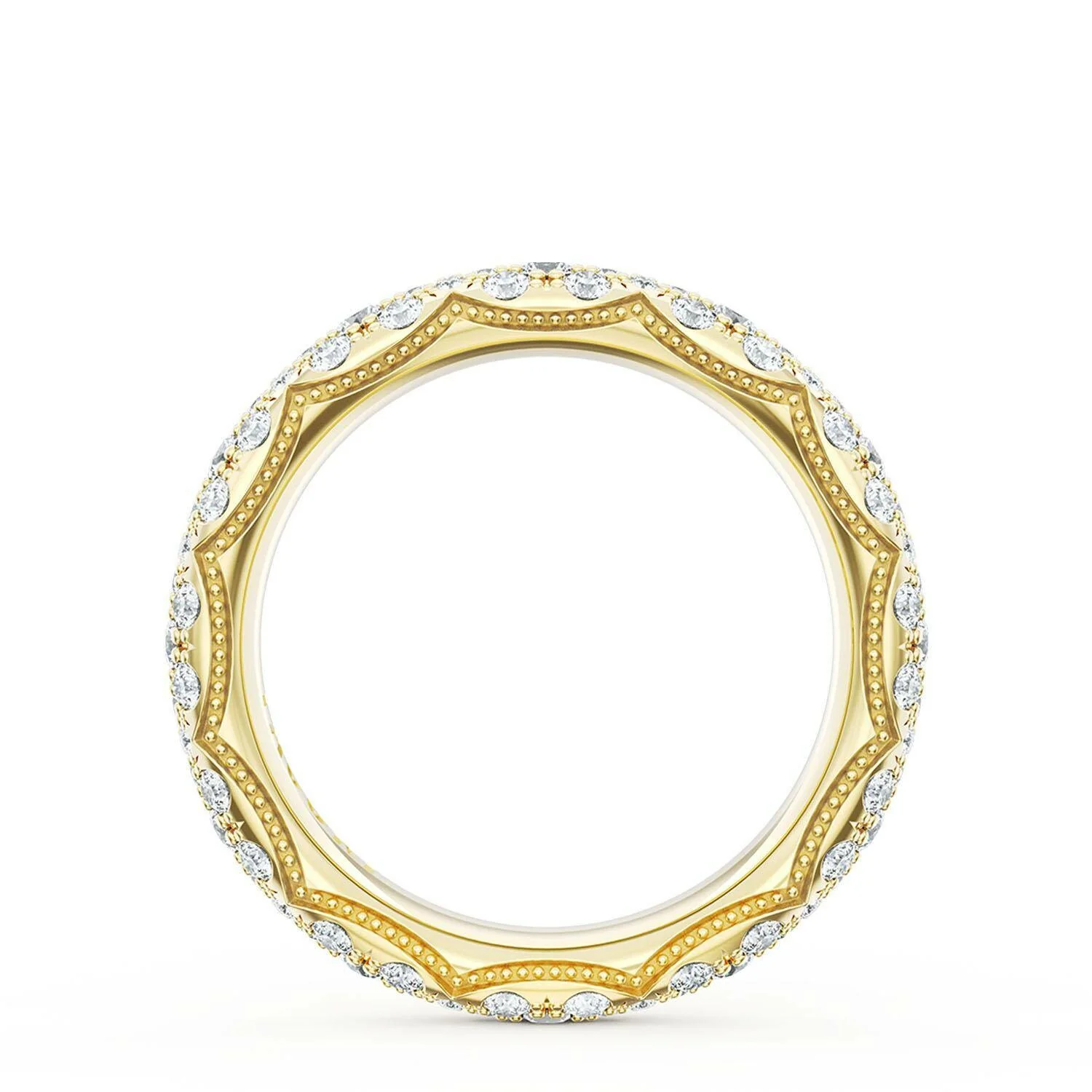 TACORI 18K Founders French Pavé Diamond Wedding Band - Image 3