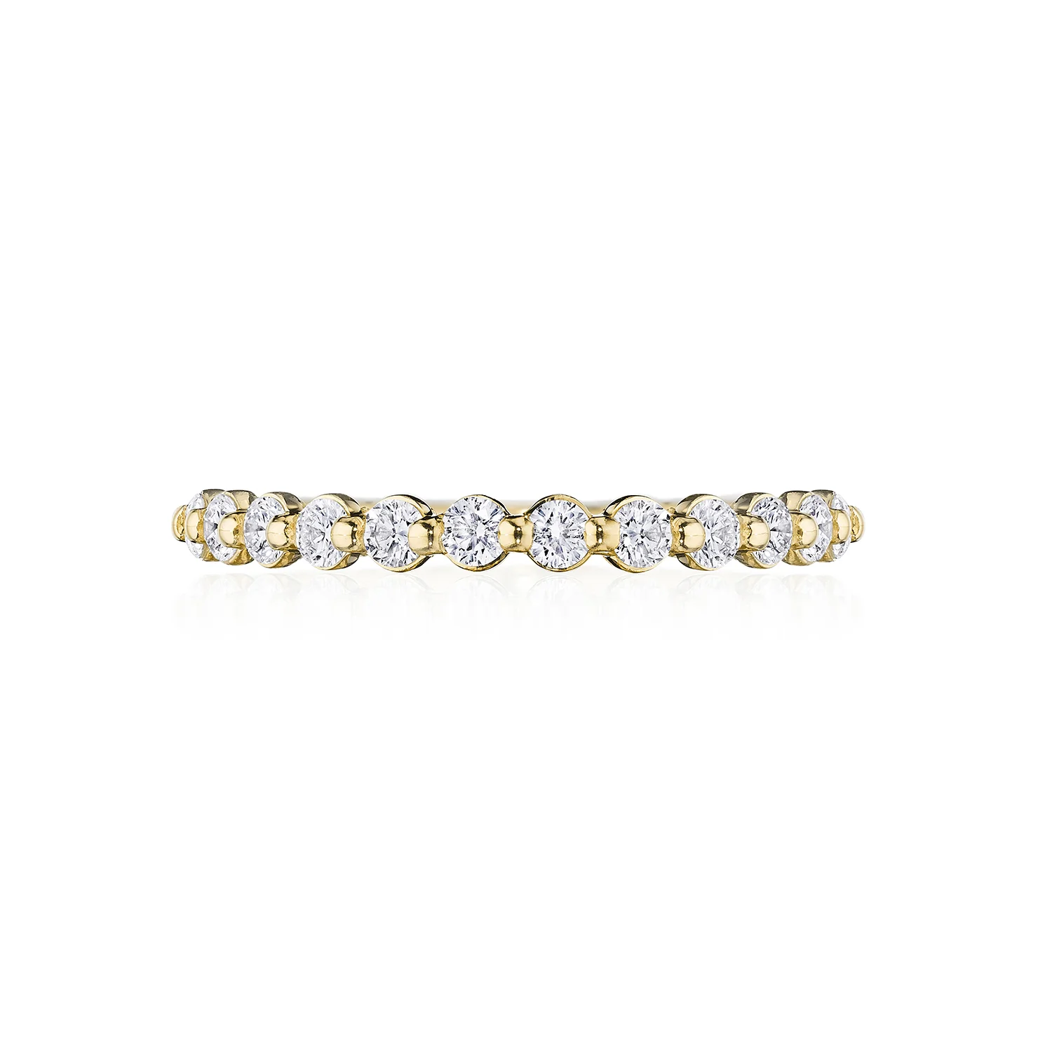 TACORI 18K Sculpted Crescent Diamond Wedding Band