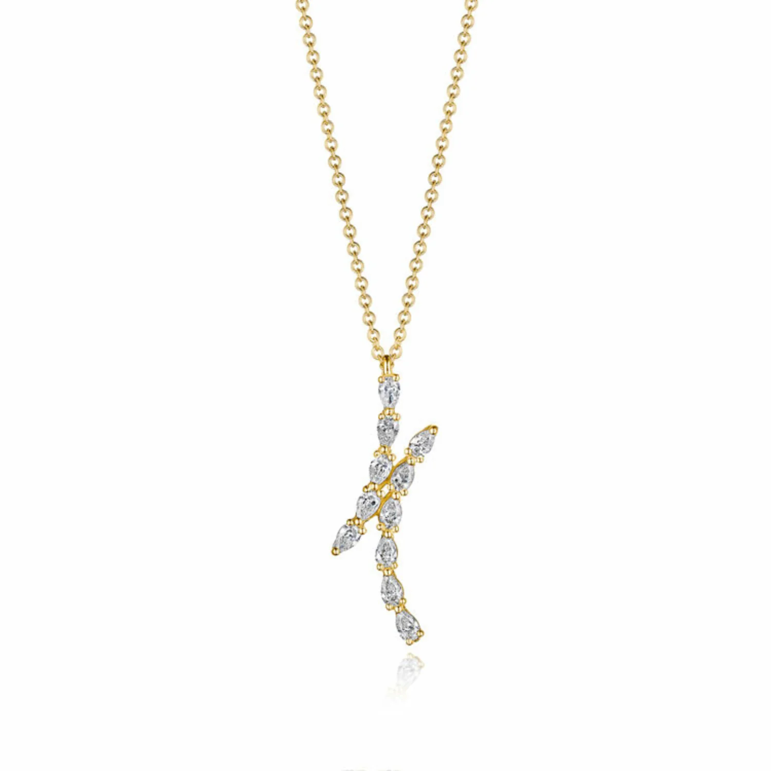 TACORI 18K Stilla Pear Diamond Pendant Necklace