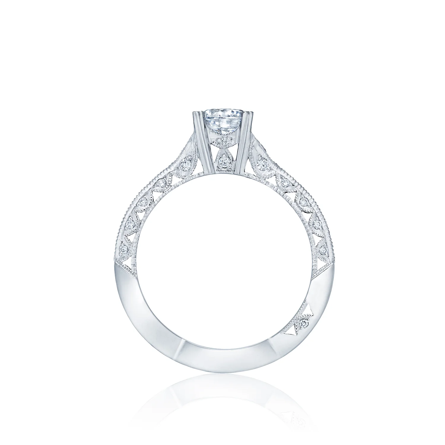 TACORI 18K Classic Crescent Diamond Engagement Ring - Image 3