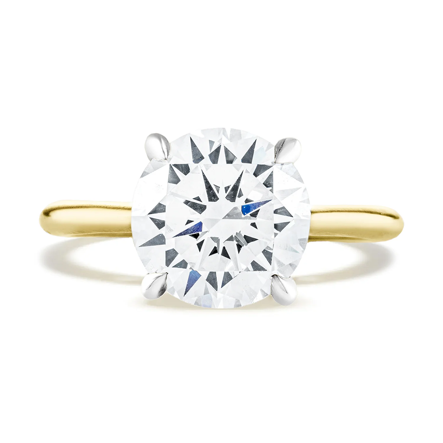 TACORI Two-Tone Lunetta Crescent Round Diamond Solitaire Engagement Ring
