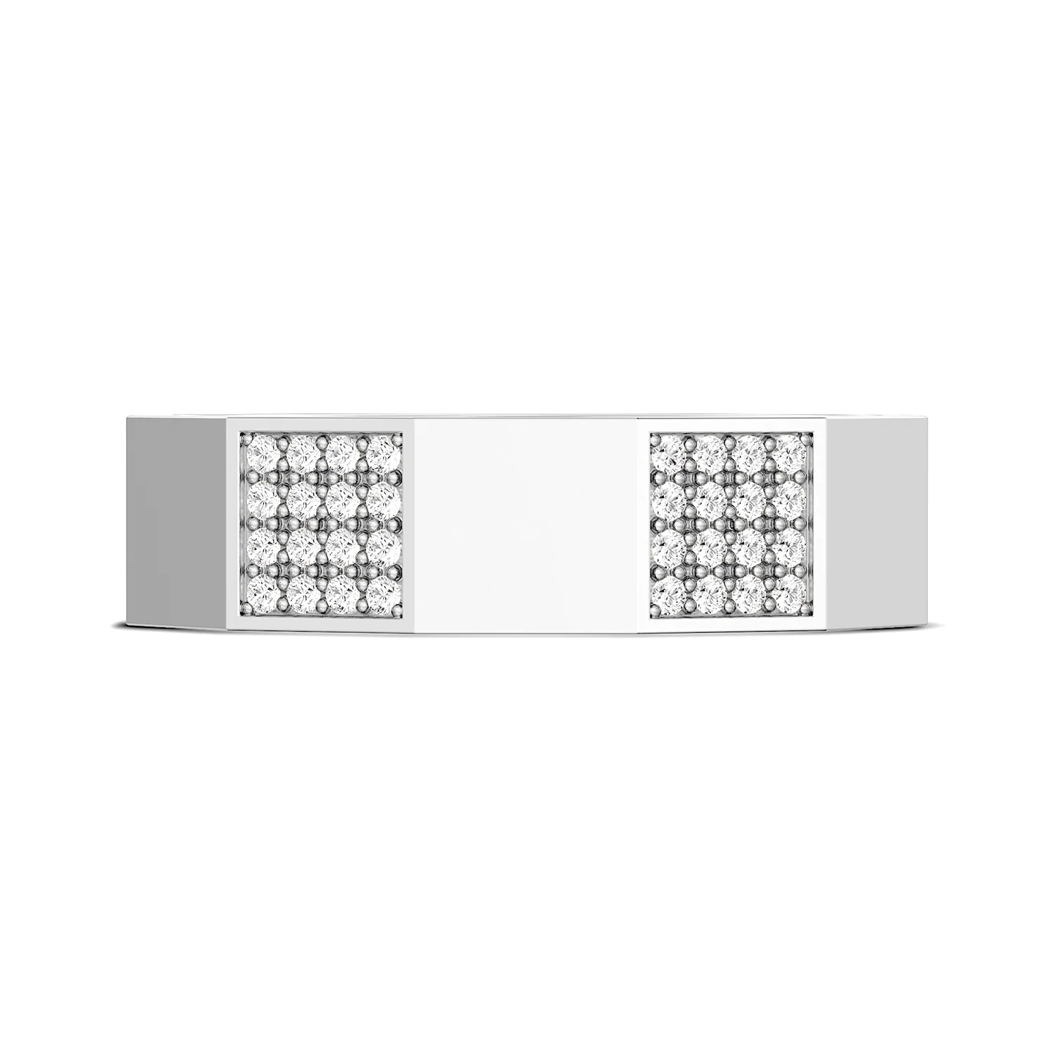TACORI Platinum Diamond Faceted Wedding Band