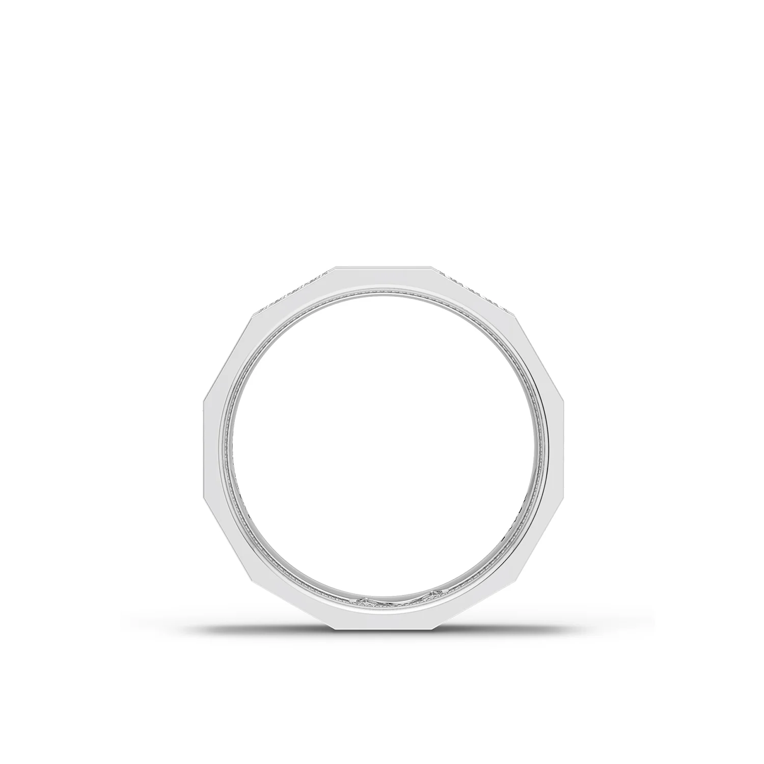 TACORI Platinum Diamond Faceted Wedding Band - Image 3