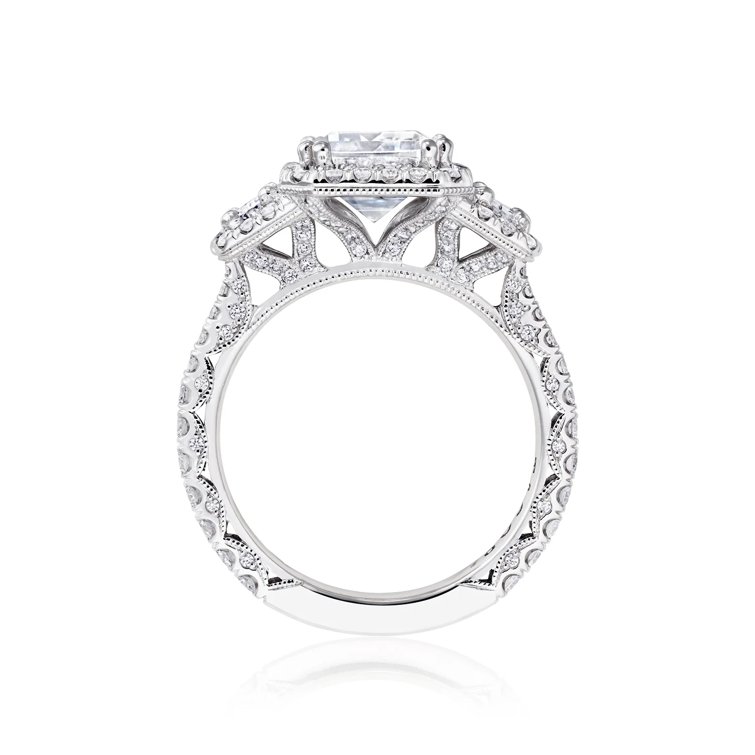 TACORI Platinum Petite Crescent RoyalT Diamond Engagement Ring - Image 3