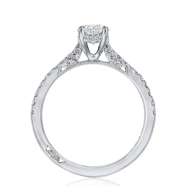 TACORI Platinum Simply TACORI Oval Diamond Pavé Engagement Ring - Image 3