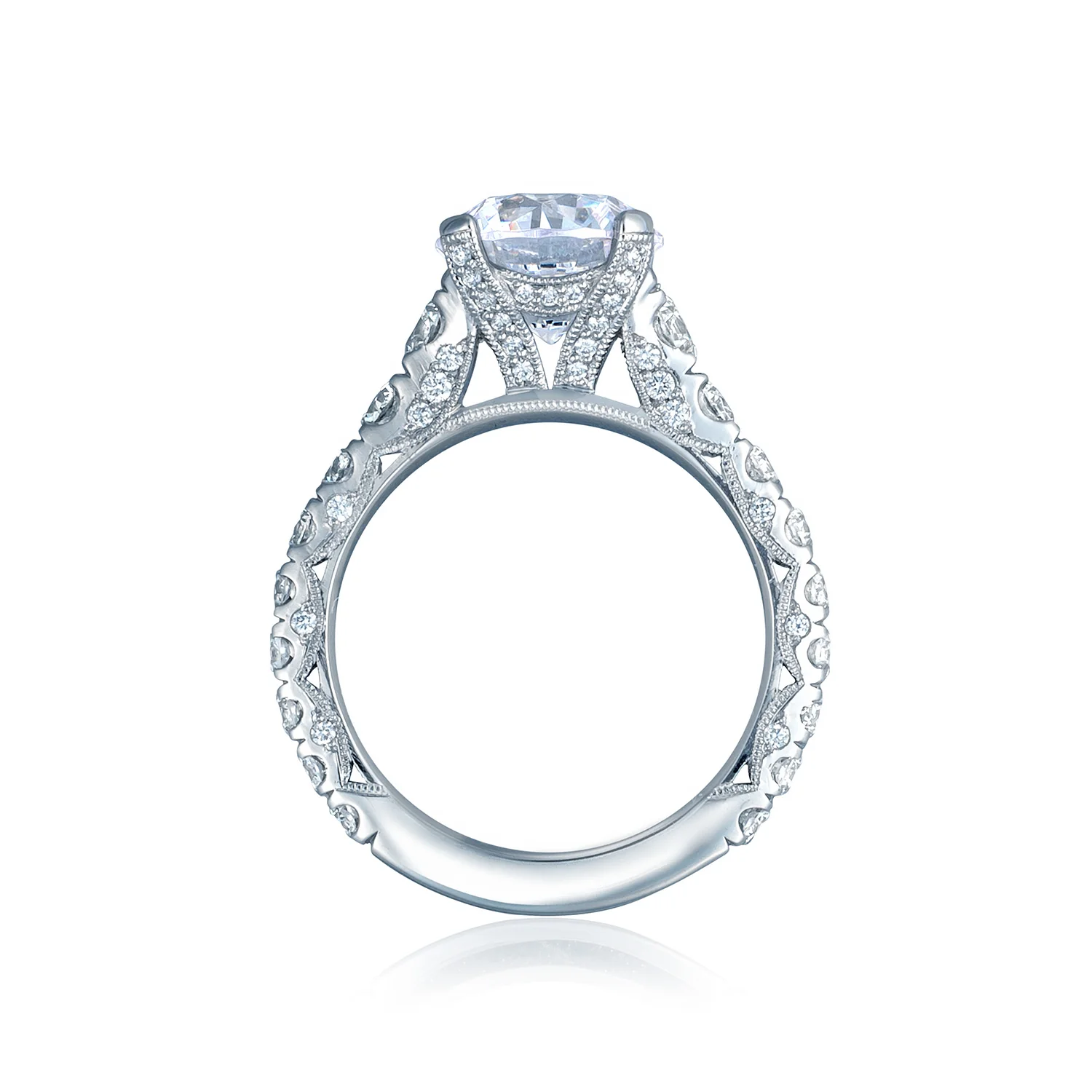 TACORI Platinum RoyalT Diamond Pavé Engagement Ring - Image 3