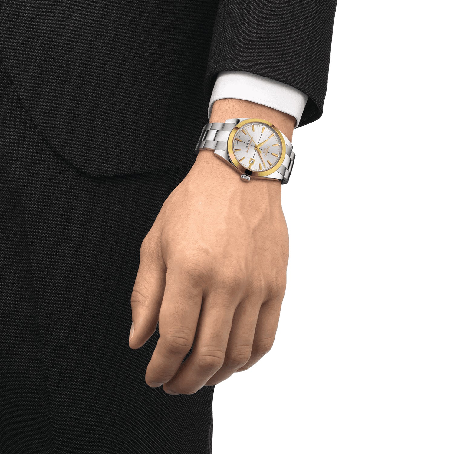Tissot Gentleman Powermatic 80 Silicium Solid 18K Gold Bezel Watch - 40mm - Image 3