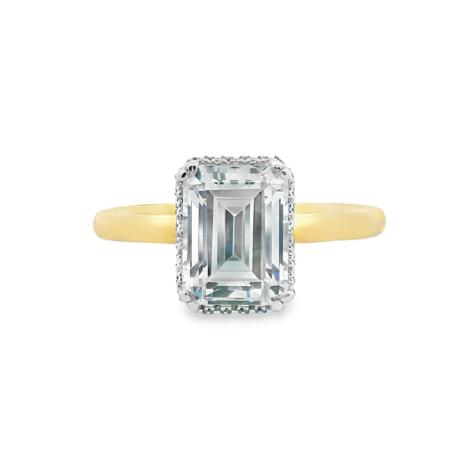 Verragio 14K Two-Tone Emerald Engagement Ring